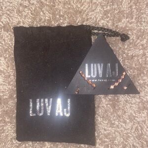 Luv Aj rose gold double earrings
